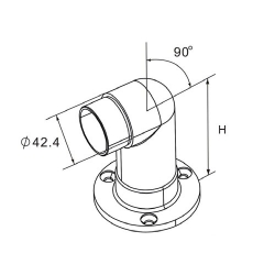 Raccord 90° fixation murale... 2