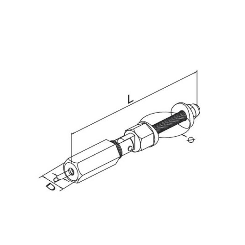 Tendeur pour câble 4mm - fixation sur poteau - DEKO-STEEL
