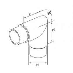 Coude 90° angulaire PVD Titane 2