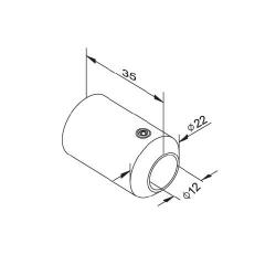 Support axial pour lisse ⌀... 2