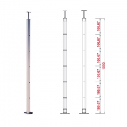 Kit poteau pré-percé ⌀ 42.4 mm