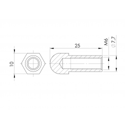 Embout fileté M6 2