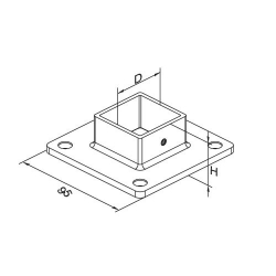 Platine fixation murale -... 2