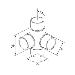 Raccord - support ⌀ 42.4 mm 2