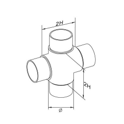 Raccord - support ⌀ 42.4 mm 2